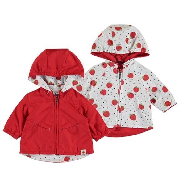 Mayoral Strawberry Reversible Windbreaker Jacket NWT Sz. 2-4mo - Picture 1 of 7
